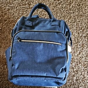 Ytonet Travel Laptop USB charging Port Waterproof Blue Backpack